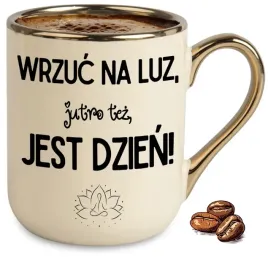 kubek-bezowy-elegant-na-smieszny-prezent-wrzuc-na-luz-jutro-tez-jest-dzien