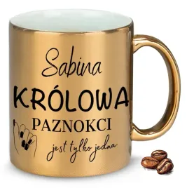 kubek-zloty-na-prezent-krolowa-paznokci-jest-tylko-jedna-wlasne-imie