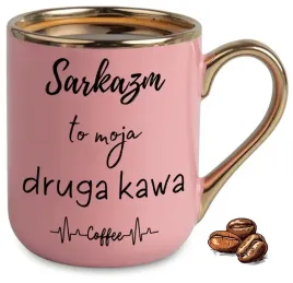 kubek-elegant-rozowy-na-prezent-sarkazm-to-moja-druga-kawa-wzory