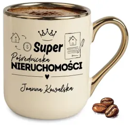 kubek-bezowy-elegant-super-posredniczka-nieruchomosci-wlasne-imie