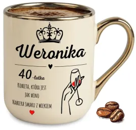kubek-bezowy-elegant-na-40-tke-kobieta-jak-wino-wlasne-imie-wzory