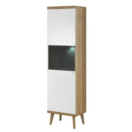witryna-stojaca-verniro-meble-primo-50-cm-biala-dab-riviera-oswietlenie