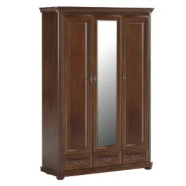 szafa-drewniana-uchylna-lorenz-148x213x63-cm-orzech-3-szuflady-z-lustrem