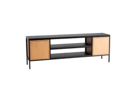 szafka-stolik-rtv-czarna-z-2-drzwiami-laminowana-custom-form-skap-180x40cm