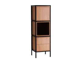 regal-modulowy-custom-form-skap-45-cm-2-szuflady-dab-czarny-na-nozkach