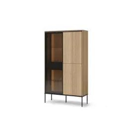 komoda-meble-lenart-visso-91x158-cm-3-drzwiowa-dab-linearny-z-oswietleniem