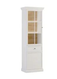 witryna-gala-meble-lucca-64x200cm-przeszklona-bialy-opal-dab-craft