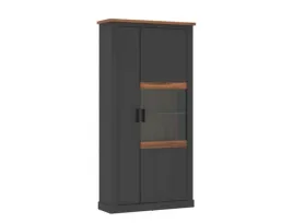 witryna-meble-wojcik-perazzo-100-cm-przeszklona-dab-orzech-antracyt