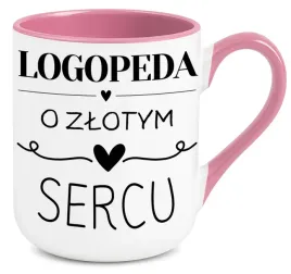 kubek-rozowy-elegant-na-prezent-dla-logopedy-o-zlotym-sercu-wzory