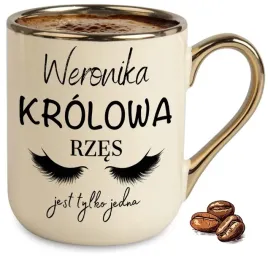kubek-bezowy-elegant-krolowa-rzes-jest-tylko-jedna-wlasne-imie-na-prezent