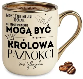 kubek-bezowy-elegant-krolowa-paznokci-jest-tylko-jedna-na-prezent-upominek