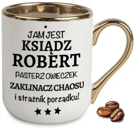 kubek-elegant-bialo-zloty-na-prezent-dla-ksiedza-pasterza-owieczek-imie