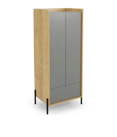szafa-uchylna-halmar-mobius-78x60x179-cm-szary-dab-hikora-z-2-szufladami