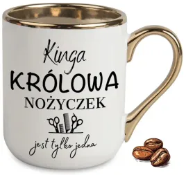 kubek-elegant-bialo-zloty-na-prezent-krolowa-nozyczek-wzory-imie