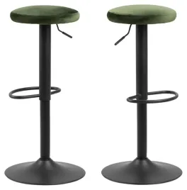 hoker-stolek-barowy-czarny-metal-zielona-tkanina-82cm-fernity-kuchnia