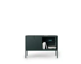 komoda-midsty-petit-100-cm-z-drzwiami-przesuwnymi-i-polkami-zielony