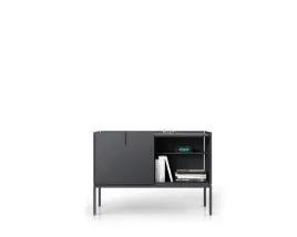 komoda-midsty-petit-100-cm-z-drzwiami-przesuwnymi-i-polkami-grafit