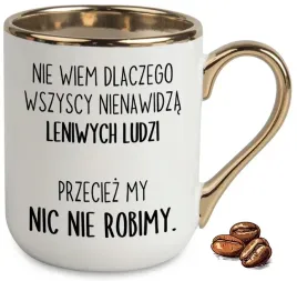 kubek-elegant-bialo-zloty-na-prezent-dla-leniwych-ludzi-smieszne-wzory