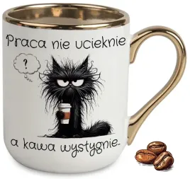 kubek-elegant-bialo-zloty-na-prezent-praca-nie-ucieknie-a-kawa-wystygnie