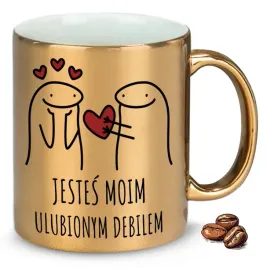 kubek-zloty-jestes-moim-ulubionym-debilem-na-prezent-wzory
