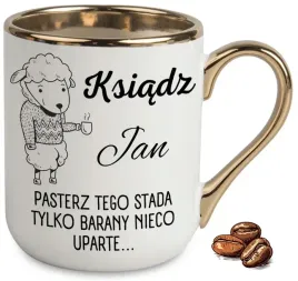 kubek-elegant-bialo-zloty-prezent-ksiedza-pasterza-tego-stada-wzory-imie