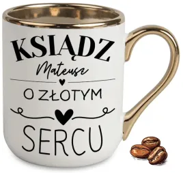 kubek-elegant-bialo-zloty-na-prezent-ksiadz-o-zlotym-sercu-wzory-imie