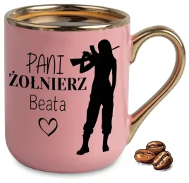 kubek-elegant-rozowy-na-prezent-dla-najlepszej-pani-zolnierz-imie