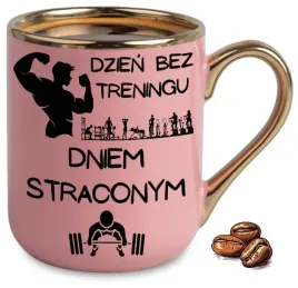 kubek-elegant-rozowy-na-prezent-dzien-bez-treningu-dniem-straconym-wzory