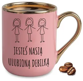 kubek-elegant-rozowy-na-prezent-dla-ulubionej-debilki-wzory