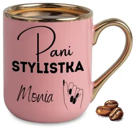 kubek-elegant-rozowy-na-prezent-dla-pani-stylistki-wzory-imie