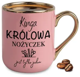 kubek-elegant-rozowy-na-prezent-dla-krolowej-nozyczek-imie-wzory