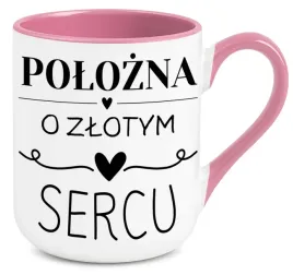 kubek-rozowy-elegant-na-prezent-dla-poloznej-o-zlotym-sercu-wzory