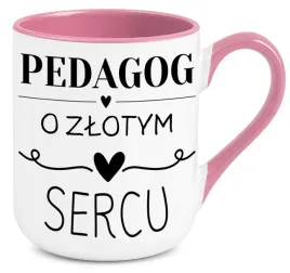 kubek-rozowy-elegant-na-prezent-dla-pedagoga-o-zlotym-sercu-wzory