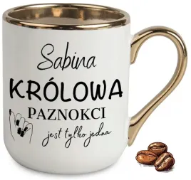 kubek-elegant-bialo-zloty-na-prezent-krolowa-paznokci-jest-tylko-jedna-imie