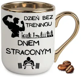 kubek-elegant-bialo-zloty-na-prezent-dzien-bez-treningu-dniem-straconym