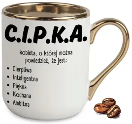 kubek-elegant-bialo-zloty-na-prezent-c-i-p-k-a-kobieta-cierpliwa-upominek