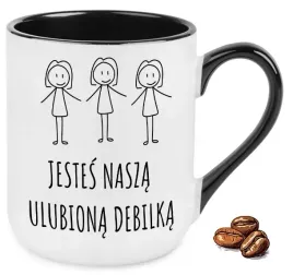 kubek-elegant-czarny-na-smieszny-prezent-jestes-nasza-ulubiona-debilka
