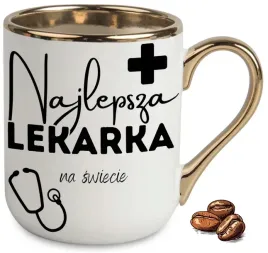 kubek-elegant-bialo-zloty-na-prezent-dla-najlepszej-lekarki-na-swiecie