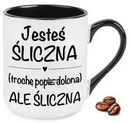 kubek-elegant-czarny-na-smieszny-prezent-jestes-sliczna-troche-popierd-lona