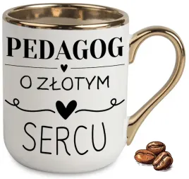 kubek-elegant-bialo-zloty-na-prezent-pedagog-o-zlotym-sercu-upominek-wzory