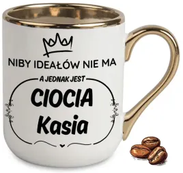 kubek-elegant-bialo-zloty-na-prezent-dla-cioci-niby-idealow-nie-ma-imie
