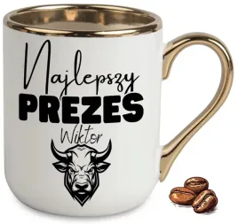 kubek-elegant-bialo-zloty-na-prezent-dla-najlepszego-prezesa-imie
