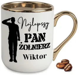 kubek-elegant-bialo-zloty-na-prezent-dla-najlepszego-pana-zolnierza-imie