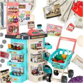 sklep-supermarket-kasa-fiskalna-wozek-zakupowy-akcesoria-zestaw-47-el