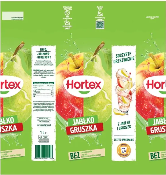 hortex-napoj-jablko-gruszka-1-l-stan-nowy