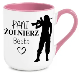 kubek-rozowy-elegant-na-prezent-dla-pani-zolnierz-upominek-wzory-imie