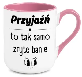 kubek-rozowy-elegant-na-prezent-przyjazn-to-tak-samo-zryte-banie-wzory