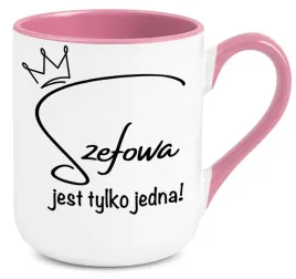 kubek-rozowy-elegant-na-prezent-szefowa-jest-tyylko-jedna-wzory-upominek