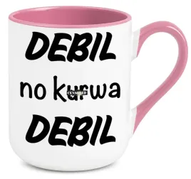 kubek-rozowy-elegant-na-prezent-debil-no-k-wa-debil-smieszne-wzory