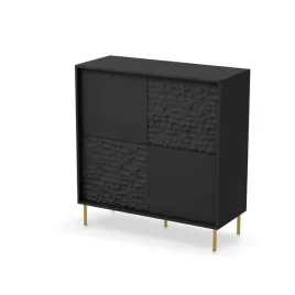 komoda-do-salonu-halmar-bullet-km-2-czarna-matowa-na-nozkach-100x105-cm